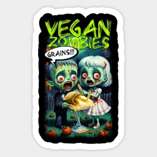 Vegan Zombies Sticker